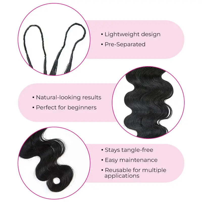 ISEE HAIR Human Hair Body Wave Crochet Braids Extensions Knotless Pre-Separated Miracle Knots Crochet Hair Lightweight Soft Natural Look Protective Style Boho Braids Vacation Hair Summer Hair 50G/Pack#Summerwins #Dealsforyoudays,Summerhairstyles