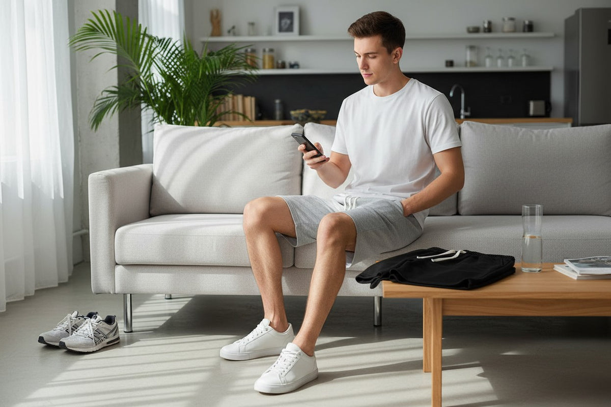 Short Homme Léger avec Poches et Taille Ajustable