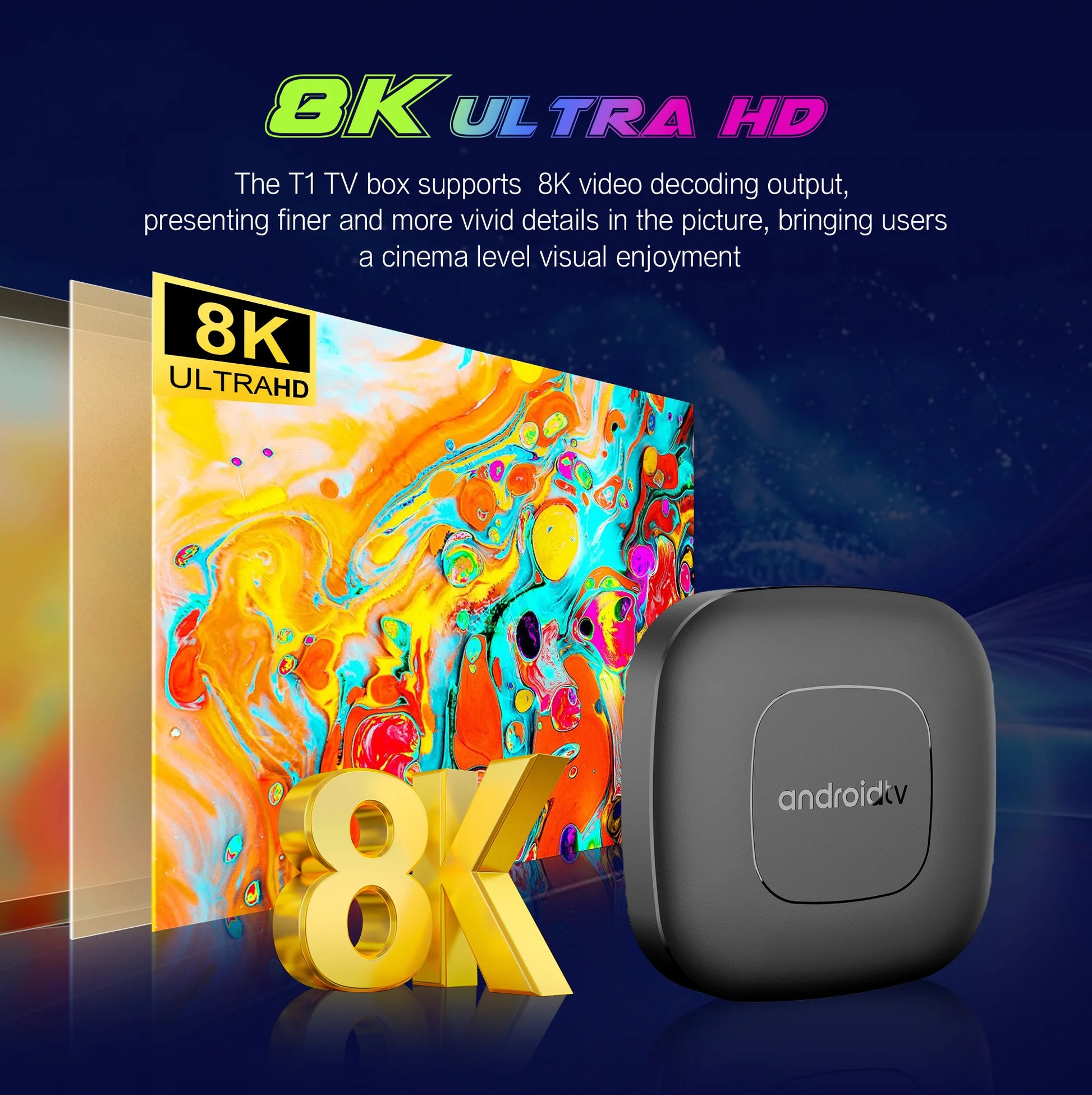 TV Box Android 16 Google Assistant Voice Control 8GB 128GB 256G 4K Wifi6 BT5.0 T1 RK3518 4K Video Media Player TV Set Top Box
