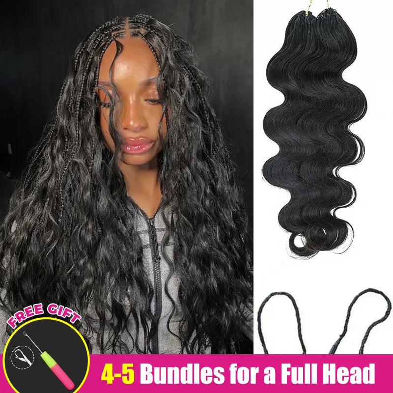 ISEE HAIR Human Hair Body Wave Crochet Braids Extensions Knotless Pre-Separated Miracle Knots Crochet Hair Lightweight Soft Natural Look Protective Style Boho Braids Vacation Hair Summer Hair 50G/Pack#Summerwins #Dealsforyoudays,Summerhairstyles