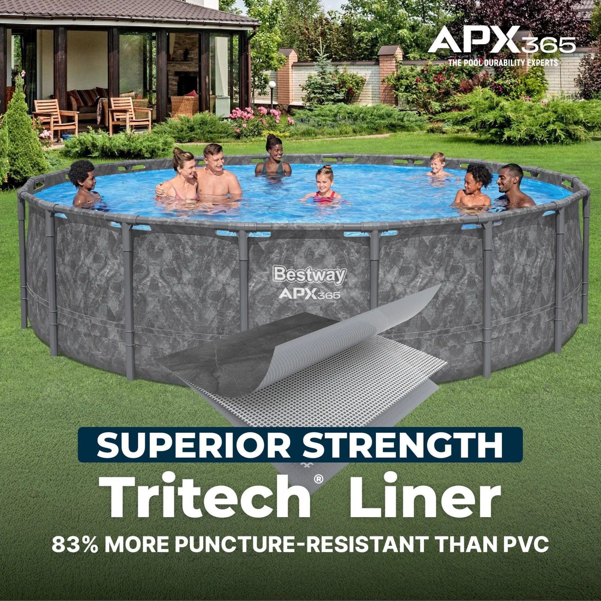 Bestway APX 365 18'X52" round above Ground Swimming Pool Set with Pump & Ladder