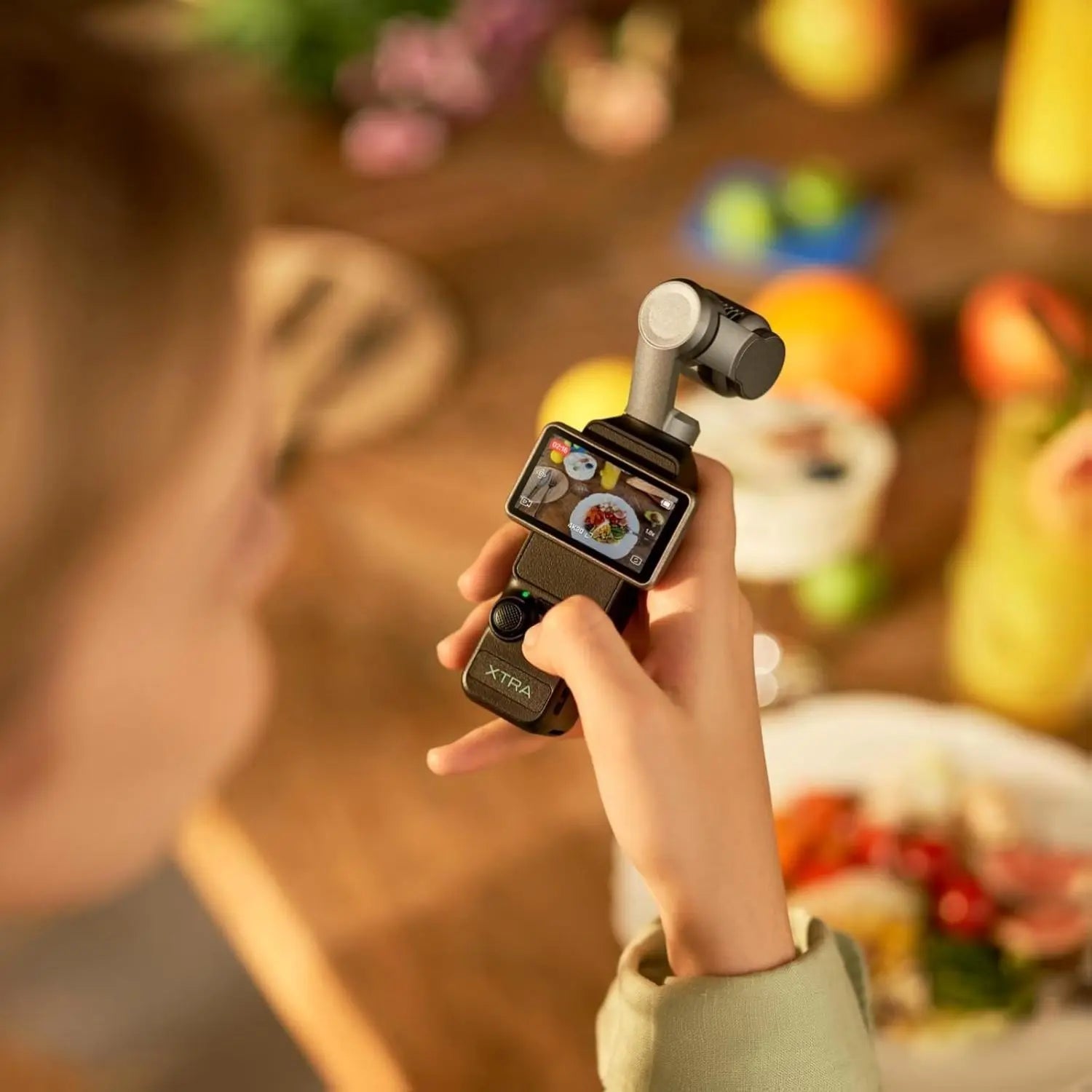 Xtra Muse Vlogging Camera with 1'' CMOS 4K/120Fps Videos 3-Axis Gimbal Stabilizer Fast Focusing Face/Object Tracking Portable Handycam Camcorder
