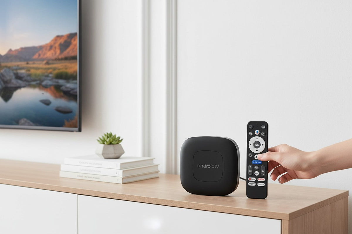 Box TV Android 4K avec Wi-Fi et Bluetooth