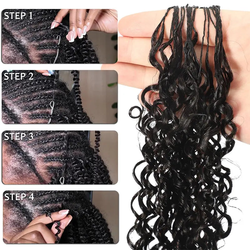 ISEE HAIR Human Hair Body Wave Crochet Braids Extensions Knotless Pre-Separated Miracle Knots Crochet Hair Lightweight Soft Natural Look Protective Style Boho Braids Vacation Hair Summer Hair 50G/Pack#Summerwins #Dealsforyoudays,Summerhairstyles