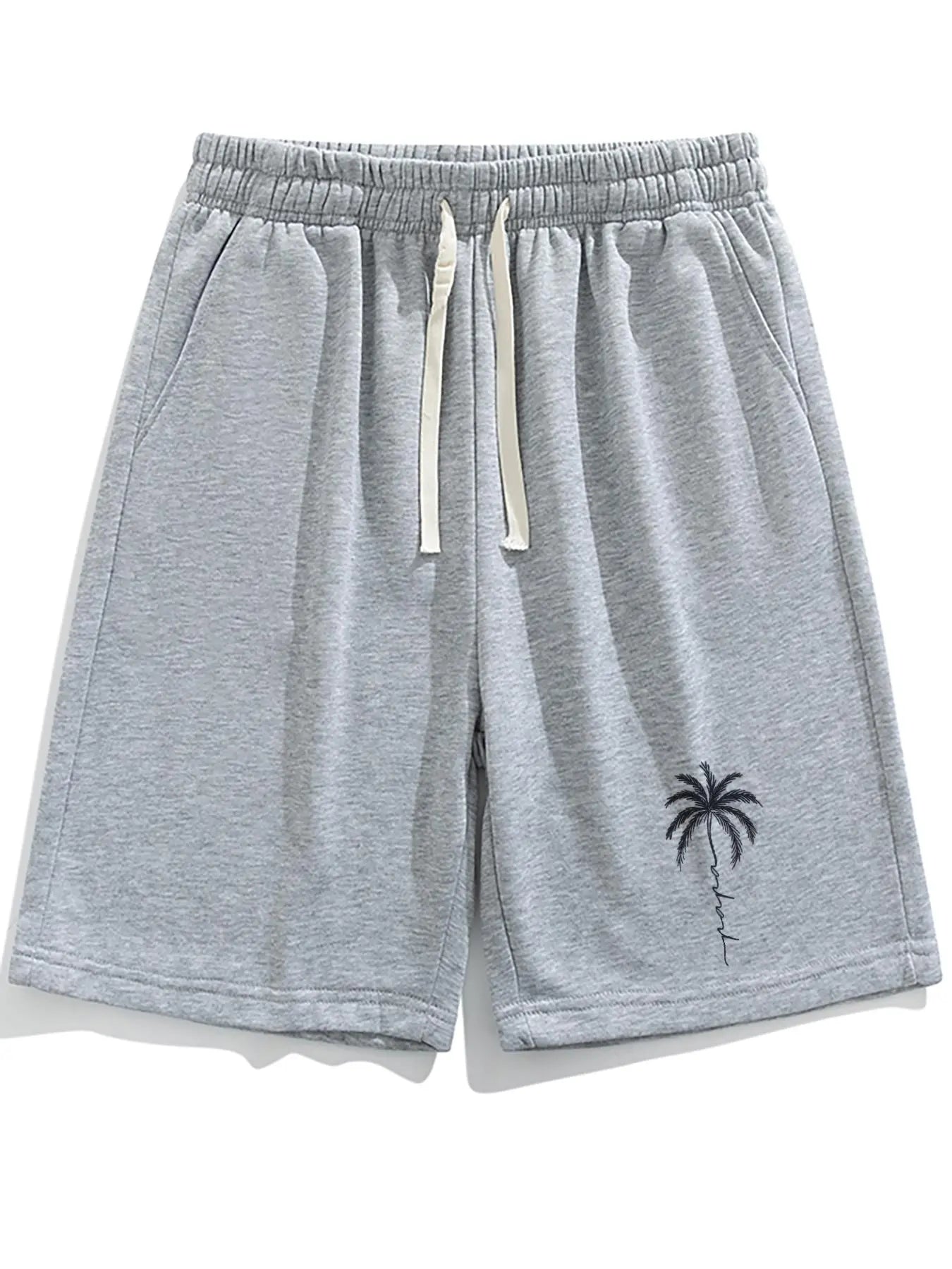 Men'S Summer Casual Shorts, Plain Loose-Fit Gym Shorts, Polyester Fabric, Ideal for Home and Outdoor Activities, Drawstring Waist with Pockets, Athletic Shorts, Lightweight Workout Shorts, Lightweight Summer Shorts