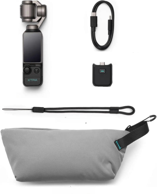 Xtra Muse Vlogging Camera with 1'' CMOS 4K/120Fps Videos 3-Axis Gimbal Stabilizer Fast Focusing Face/Object Tracking Portable Handycam Camcorder