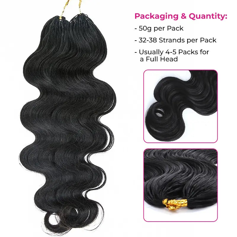 ISEE HAIR Human Hair Body Wave Crochet Braids Extensions Knotless Pre-Separated Miracle Knots Crochet Hair Lightweight Soft Natural Look Protective Style Boho Braids Vacation Hair Summer Hair 50G/Pack#Summerwins #Dealsforyoudays,Summerhairstyles