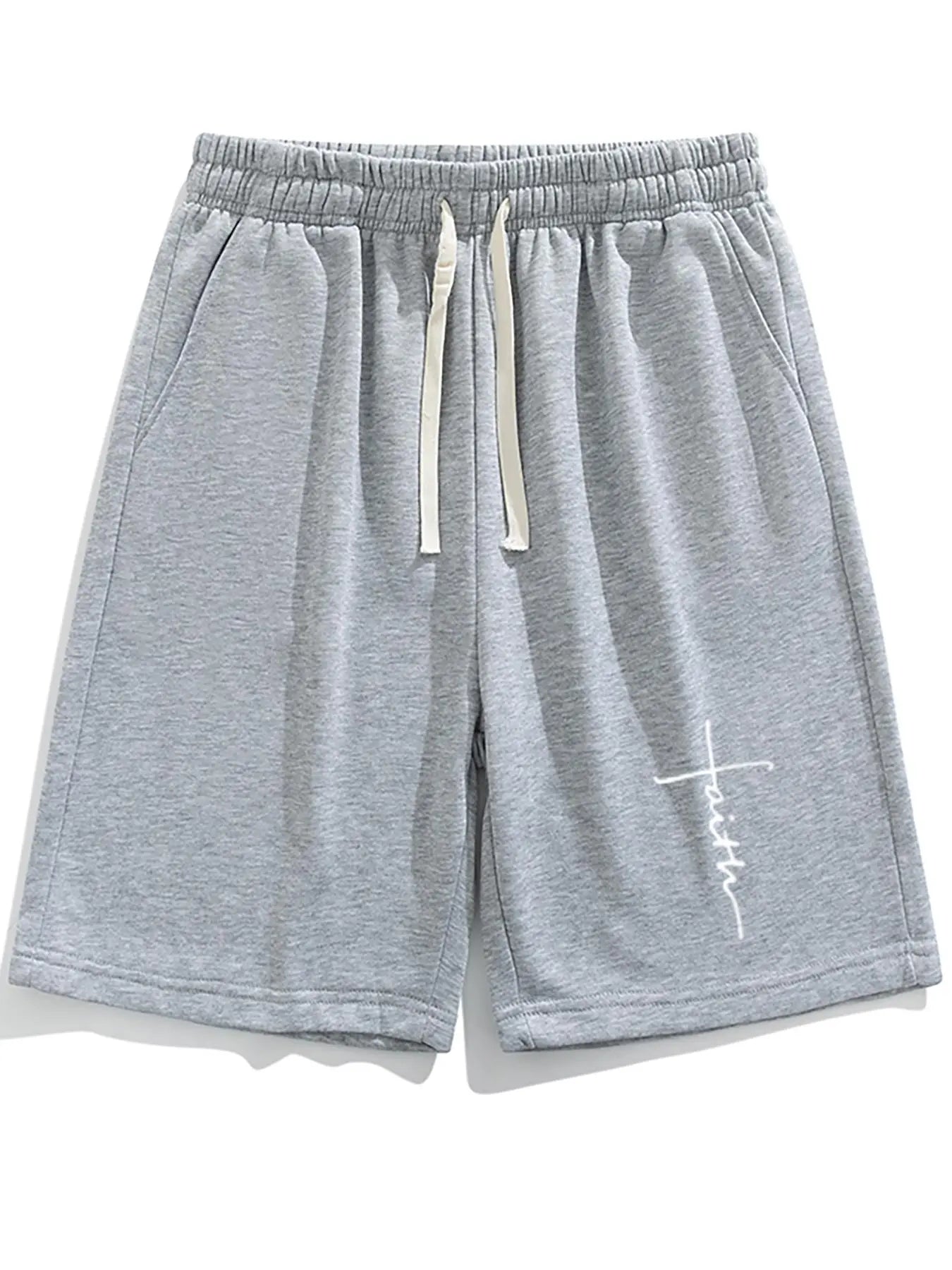 Men'S Summer Casual Shorts, Plain Loose-Fit Gym Shorts, Polyester Fabric, Ideal for Home and Outdoor Activities, Drawstring Waist with Pockets, Athletic Shorts, Lightweight Workout Shorts, Lightweight Summer Shorts