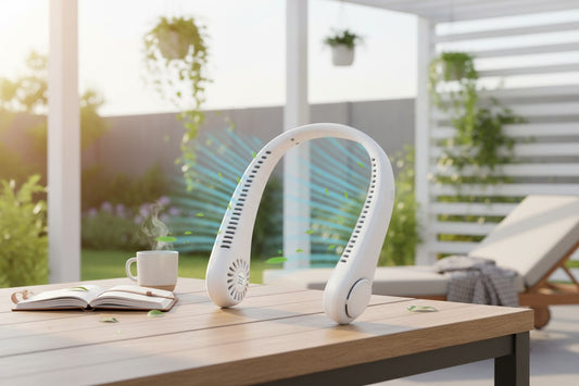Ventilateur de Cou Rechargeable Sans Pales – 3 Vitesses
