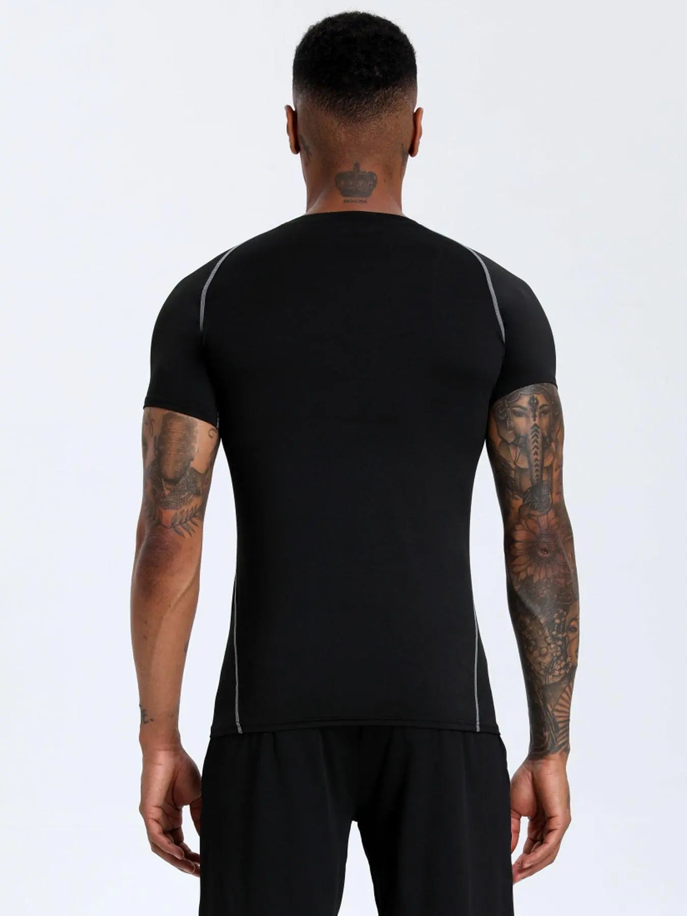 3-Pack Men'S Tight Fit T-Shirts, Short Sleeve Sporty Tops, Athletic Tee, Quick-Dry, Ideal for Running, Fitness, Sports, All Seasons