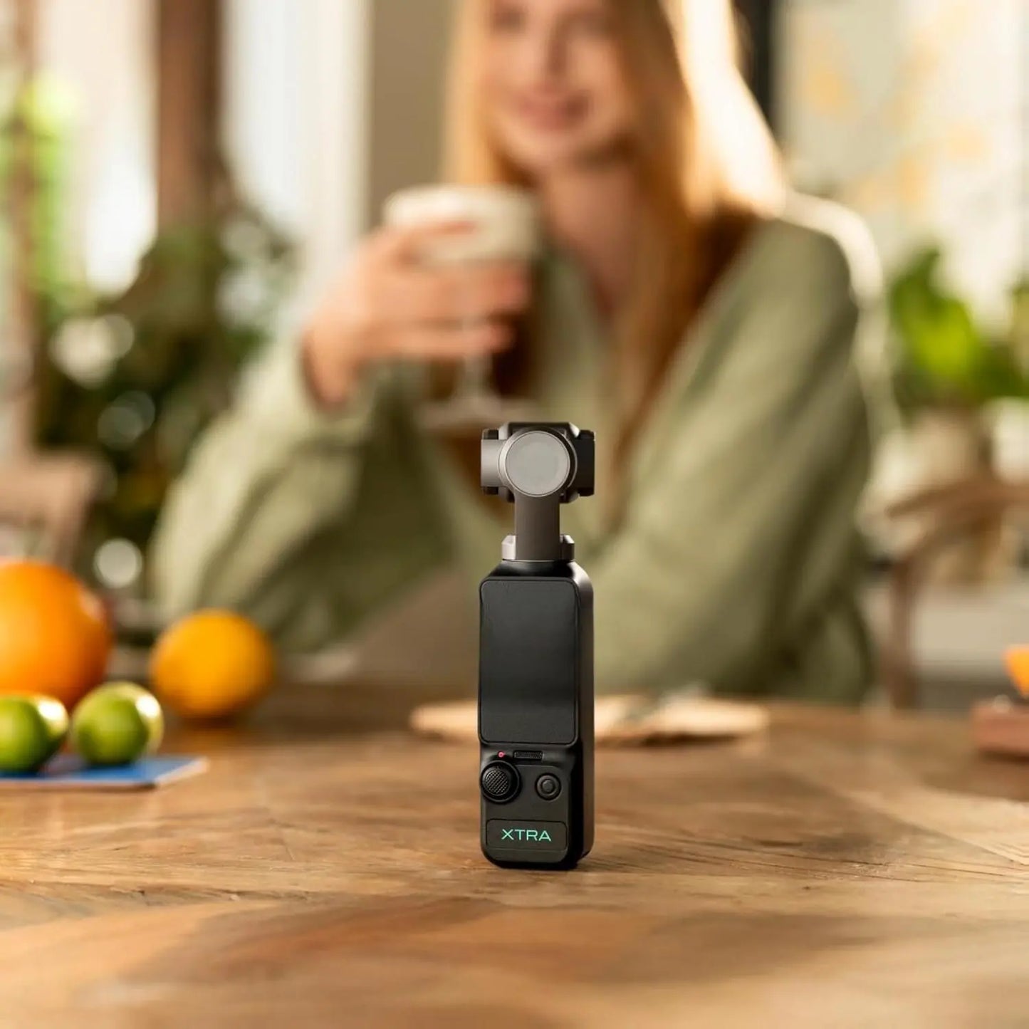 Xtra Muse Vlogging Camera with 1'' CMOS 4K/120Fps Videos 3-Axis Gimbal Stabilizer Fast Focusing Face/Object Tracking Portable Handycam Camcorder