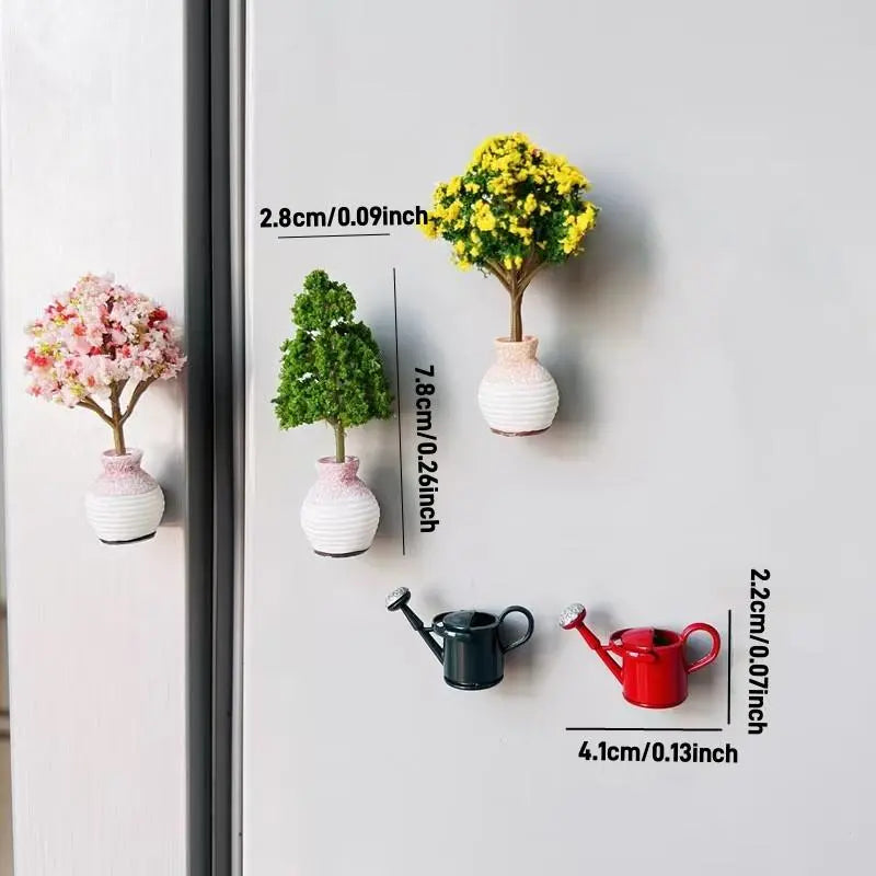 Creative Mini Ceramic Vase Design Decorating Magnet, 5/8/13/18Pcs/Set Refrigerator Magnet, DIY Fridge Magnet for Flower, Home & Office Interior Decoration, Summer for Gift