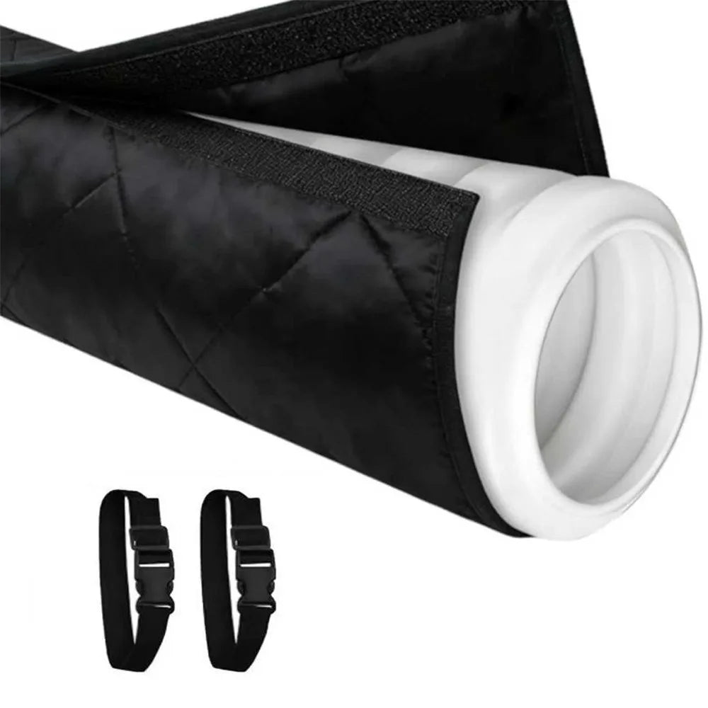 Adjustable Straps Air Conditioner Hose Cover Waterproof with 2 Buckle Straps Hose Insulation Cover Heat Insulation Protective